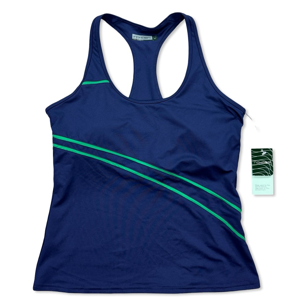 InPhorm‎ Shirt Women's Medium Blue Angelika Tank Racerback Activewear NWT